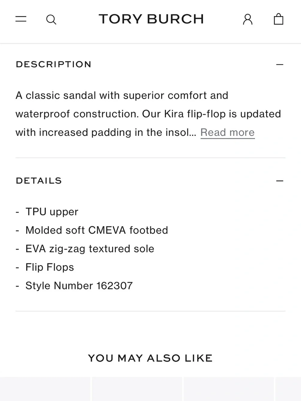 NWT TORY BURCH KIRA padded flip flops.